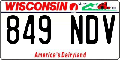 WI license plate 849NDV