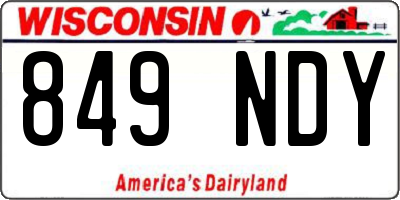 WI license plate 849NDY