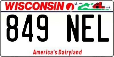 WI license plate 849NEL
