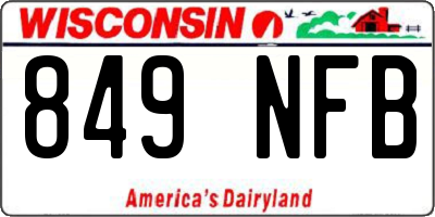 WI license plate 849NFB