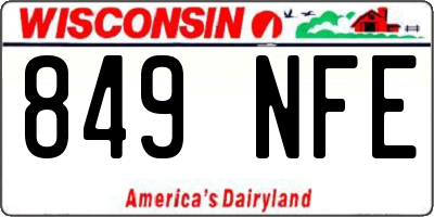 WI license plate 849NFE