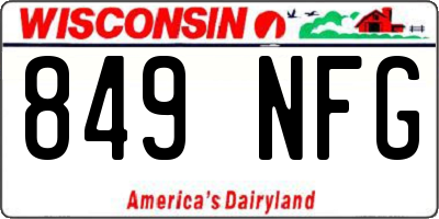 WI license plate 849NFG