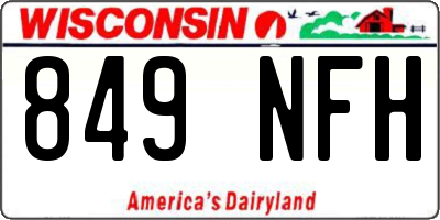 WI license plate 849NFH