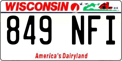 WI license plate 849NFI