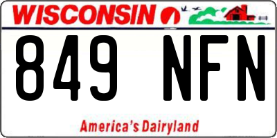 WI license plate 849NFN