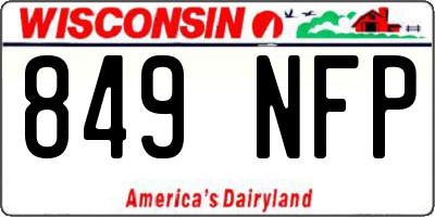 WI license plate 849NFP
