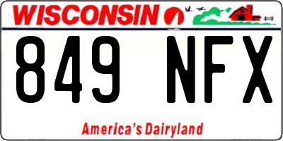 WI license plate 849NFX