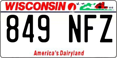 WI license plate 849NFZ