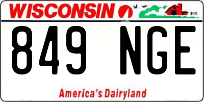 WI license plate 849NGE