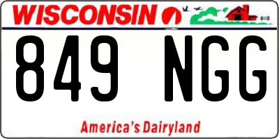 WI license plate 849NGG