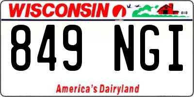 WI license plate 849NGI