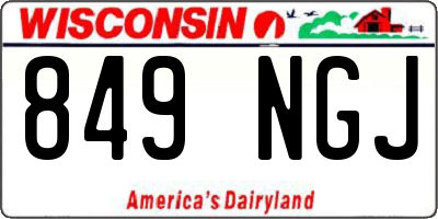WI license plate 849NGJ
