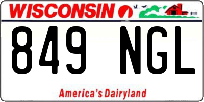 WI license plate 849NGL