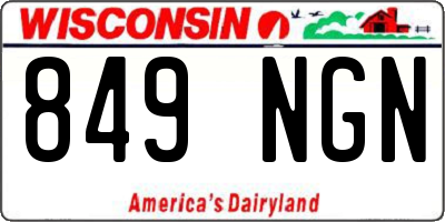 WI license plate 849NGN