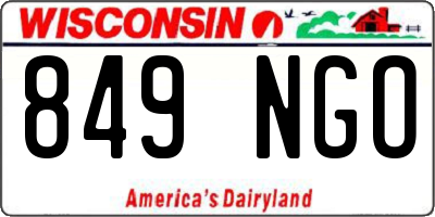 WI license plate 849NGO