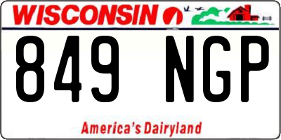 WI license plate 849NGP