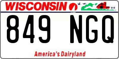 WI license plate 849NGQ