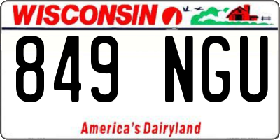 WI license plate 849NGU