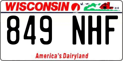 WI license plate 849NHF