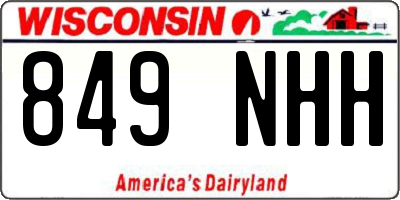 WI license plate 849NHH
