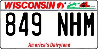 WI license plate 849NHM