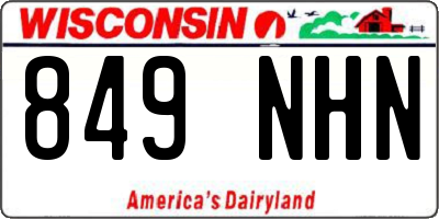 WI license plate 849NHN