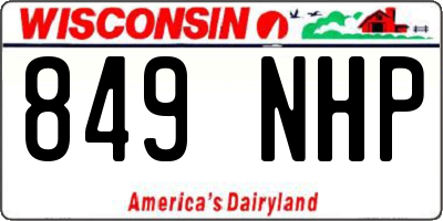 WI license plate 849NHP