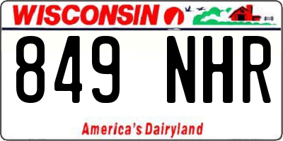 WI license plate 849NHR