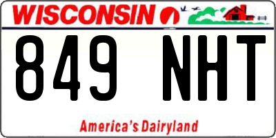 WI license plate 849NHT