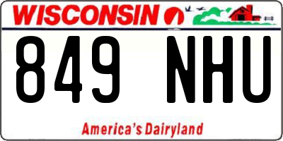 WI license plate 849NHU