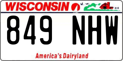 WI license plate 849NHW