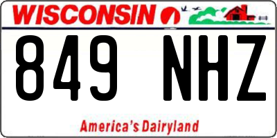 WI license plate 849NHZ