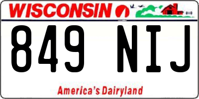 WI license plate 849NIJ