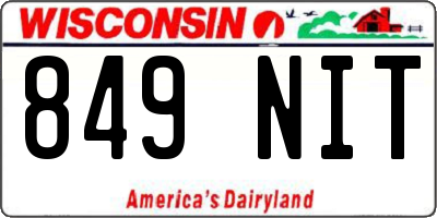 WI license plate 849NIT