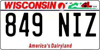 WI license plate 849NIZ