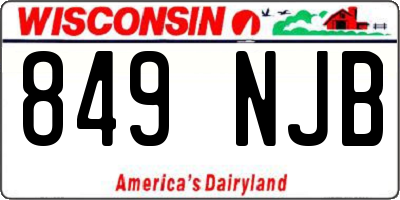 WI license plate 849NJB