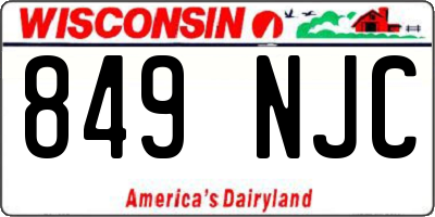 WI license plate 849NJC
