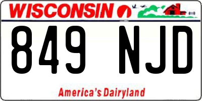 WI license plate 849NJD
