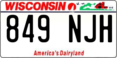 WI license plate 849NJH