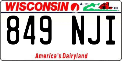 WI license plate 849NJI
