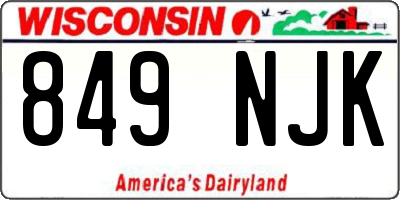 WI license plate 849NJK