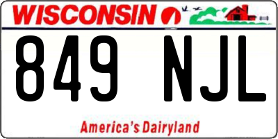 WI license plate 849NJL