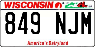 WI license plate 849NJM