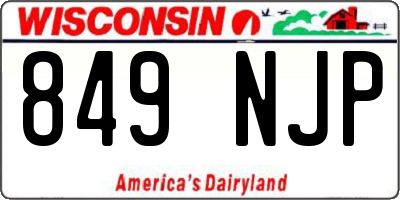 WI license plate 849NJP