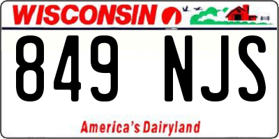 WI license plate 849NJS