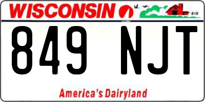 WI license plate 849NJT