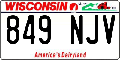 WI license plate 849NJV