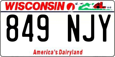WI license plate 849NJY