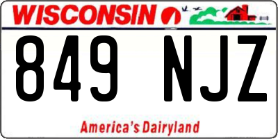 WI license plate 849NJZ