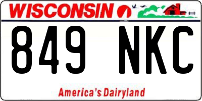 WI license plate 849NKC